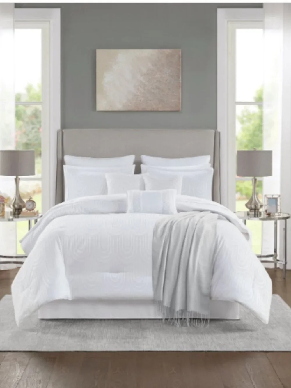 JLA HOME Monroe 14-Pc. King - White Comforter Set